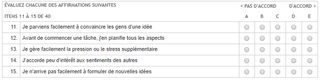Exemple de question de personnalité du Selor